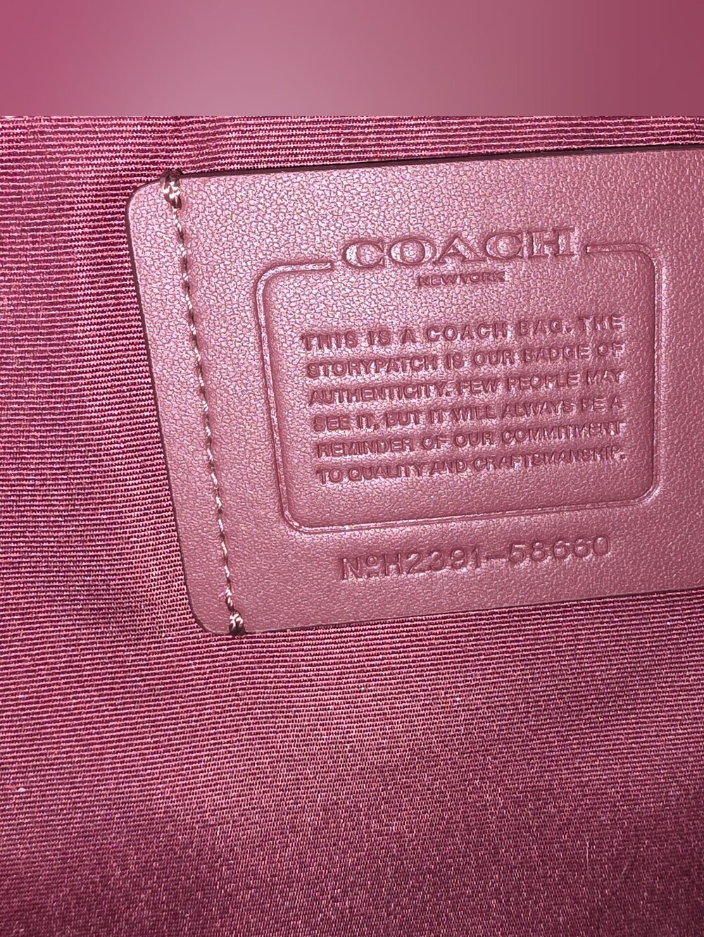 Coach Mauve/Rose Pink Derby Tote Bag - Like New - Picture 10 of 10